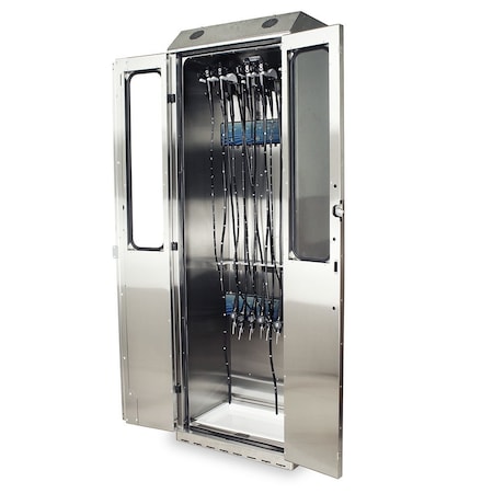 Harloff SureDry 10 Scope Cabinet with Dri-Scope Aid, Stainless, E-Lock SCSS8030DREDP-DSS2310